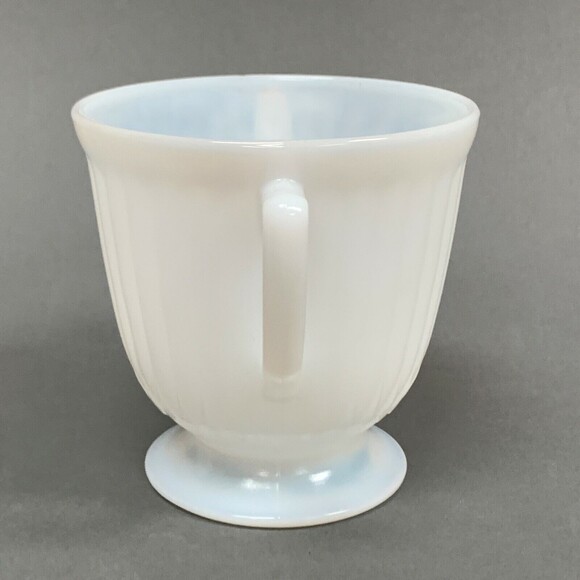 Macbeth Evans Petalware Monax White Footed Open Sugar Bowl Depression Glass - Picture 5 of 8